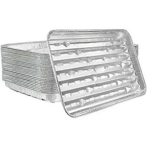 100 bandejas desechables para asar, de aluminio ligero, para horno y barbacoa, para uso doméstico y profesional. (1/5)