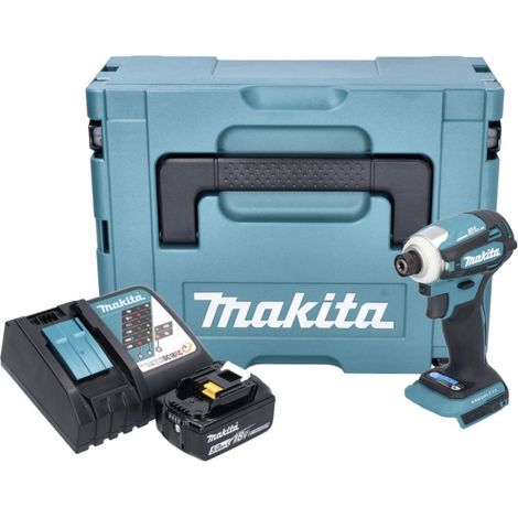 Makita DTD 172 RT1J Clé à choc sans fil 18 V 180 Nm 1/4'' Brushless + 1x batterie 5,0 Ah + chargeur + Makpac (1/5)