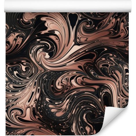 Papier peint marron encre et bordeaux pour salon et chambre 50x1000 cm (1/5)