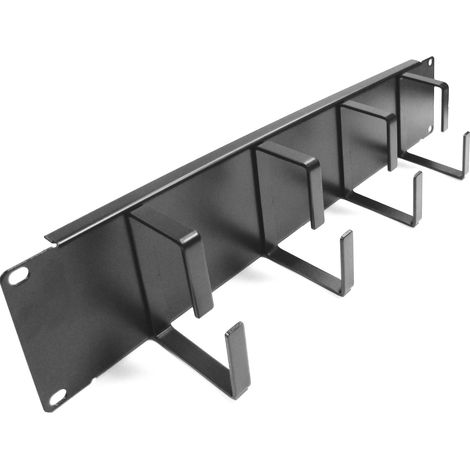 RackMatic - Guide câbles pour serveur rack 19" 2U Panneau de gestion de câbles avec 4 anneaux