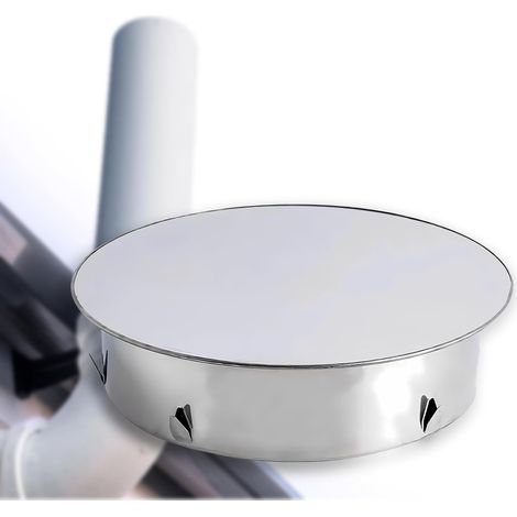 Bouchon pour Tuyau de Poêle 150 mm, Tampon d’Obturation pour Conduit de Cheminée, Bouchon pour Té Tampon en Acier Inoxydable, Profondeur 45 mm (1/5)