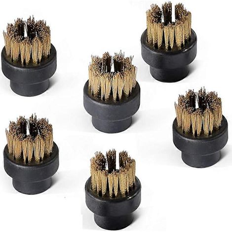 Lot de 6 petites brosses en laiton pour nettoyeurs vapeur Dupray, accessoires pour buses vapeur (1/5)
