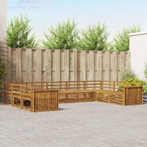 Sofagarnituren 9 pcs Natur Massivholz Akazie (1/5)