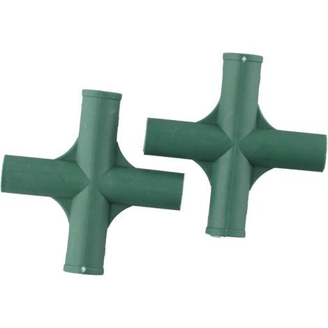 Greenhouse Frame Connectors – 19 mm Diameter – Plant Structure Fittings – Weatherproof – 8-Piece Set (Model 2) (1/4)