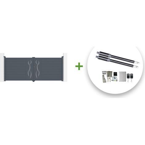Portail battant électrique LIFE 350x140cm + Motorisation RANGER B150 (1/5)