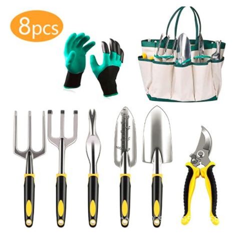 outils de jardin en aluminium blanc