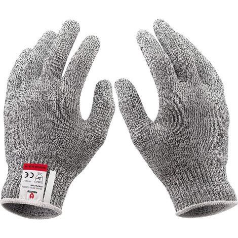 Guanti protettivi unisex, classe di protezione 5, in microfibra, grigi, taglia unica. (1/5)