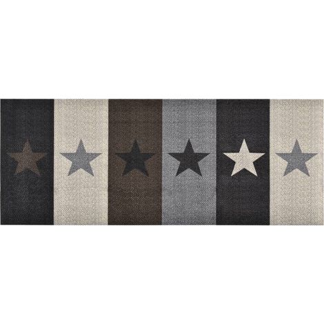 vidaXL Tapis de sol de cuisine lavable Étoile 60x180 cm