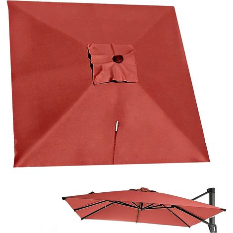 Auvent De Remplacement pour Parasol , Toile De Parasol Déporté Remplacement Pour Cour, Jardin, Plage, Protection UV,6ribs-250cm,Violet