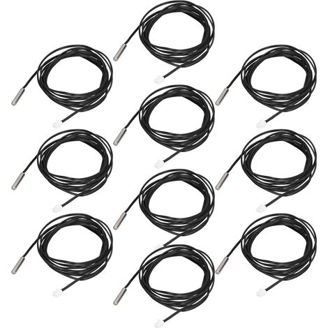 NTC-Temperatursensor – 10 Stück – PVC – Messbereich -25 °C bis 125 °C – XHB2.54-Stecker – 2 Meter Kabel (1/5)