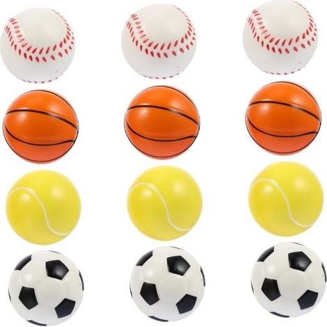 Ensemble de 12 balles jouets pour animaux de compagnie, comprenant un grand ballon de football et une balle d'entraînement en caoutchouc pour brosse à dents. (1/4)