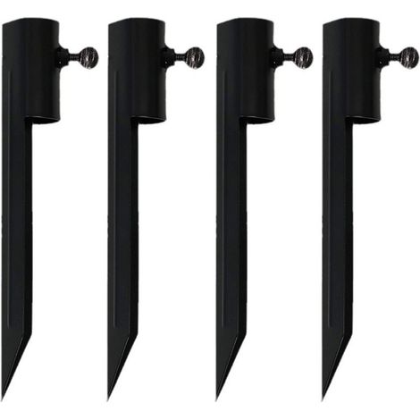 Ensemble de 4 piquets en fer robustes pour fixer l'éclairage extérieur-AquaForge (1/5)
