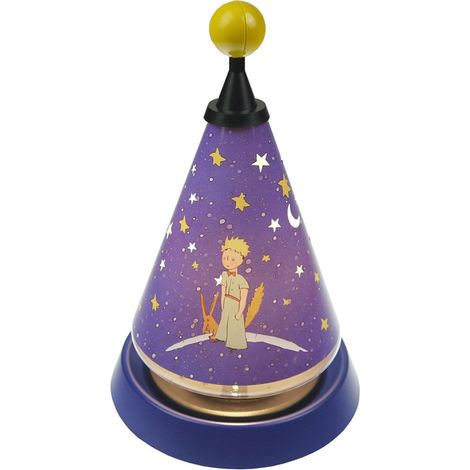 Tischlampe Carrousel KLEINER PRINZ projiziert Mond und Sterne ins Kinderzimmer