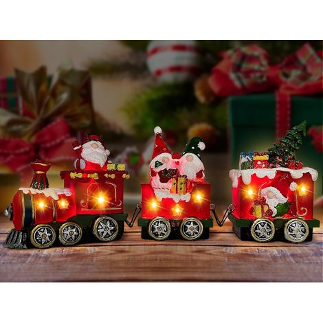 Déco Noël intérieur avec train LED et figurines (1/5)