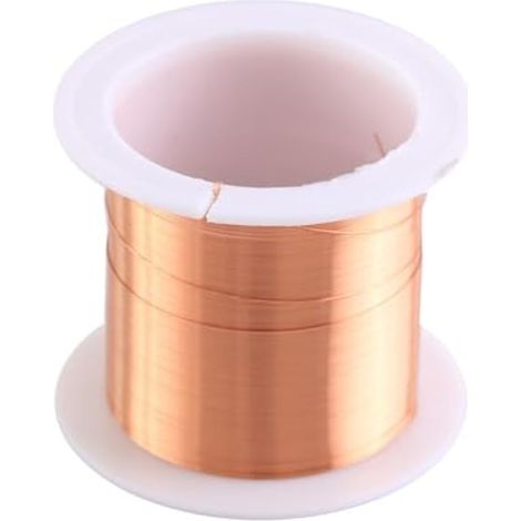 Fil de Cuivre Émaillé,1 Pièce 0,2mm X 20m Fil Magnétique,Bobine Émaillée,Fil de Cuivre pour Bobine D'inductance de Transformateur Émaillée (1/4)