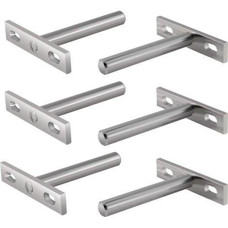 6 Pièces Supports en Métal pour Étagère Flottante,3 Pouces Fixations Cachées Plateau Flottant pour Mural (1/5)