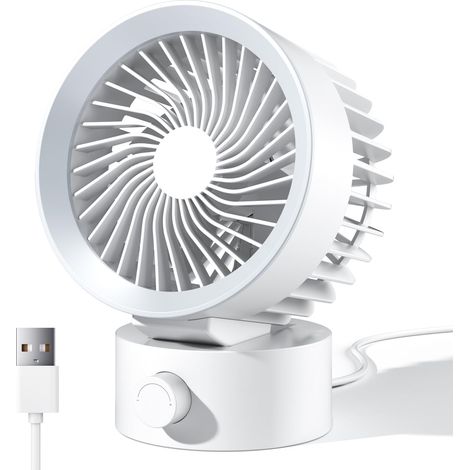 Ventilador USB - Ventilador De Escritorio - 35 dB - 11,2 x 9,4 x 14,5 cm - Alimentación USB - 227 g - Para Casa Oficina Viaje - Unidad (1/5)