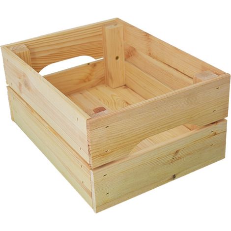 Caisse en Bois à Lattes - 31X23XH15 cm - Matériel CHR Pro