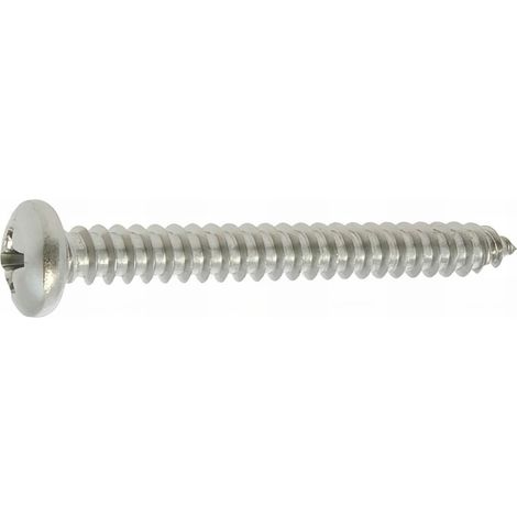 100 Vis tôle tête cylindrique pozidriv Inox A4 DIN7981 - diamètre 4,2 mm - Longueur 25,40 mm - Diamètre 4.2 mm