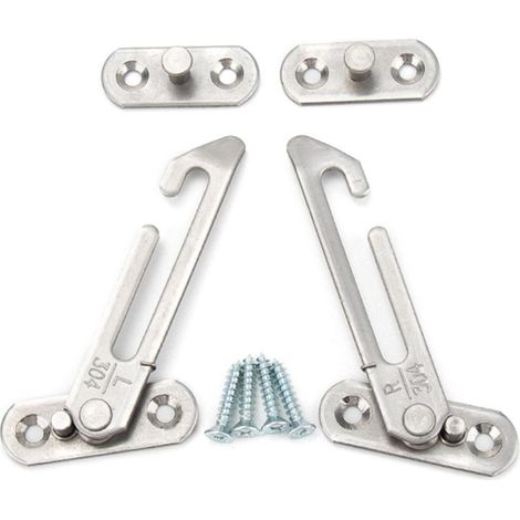 Set mit 2 Fensterstoppern aus Edelstahl, verstellbar und einfach zu montieren. (1/5)