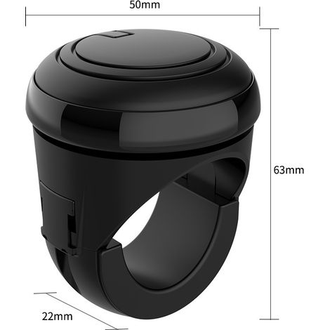 Bouton Tournant de Volant Voiture, Boule Poignée Volant Rotatif à 360° Antidérapante Booster Rotation pour Voiture Camion Tracteur Bateau