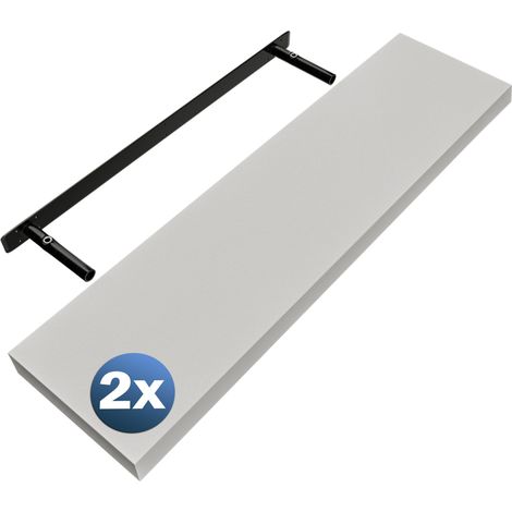 Set di 2 mensole sospese Set of 2 Matt White (en), 90cm (de)