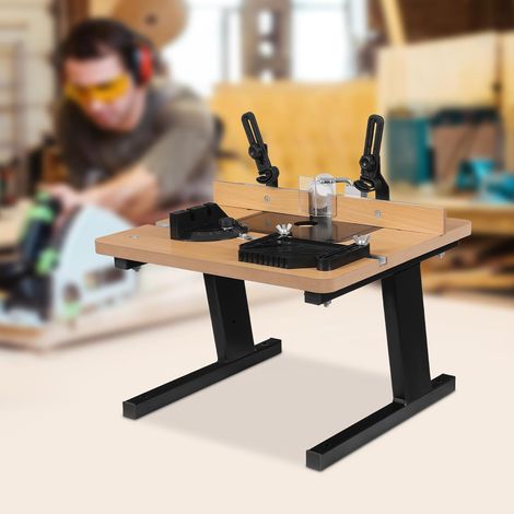 Table de travail de machine de bordure de bois avec dossier réglable, MDF， Capacité lourde 440,92 LB, table de travail DIY de table en bois pour la Coupe du bois, le traitement des meubles et le rainu (1/5)