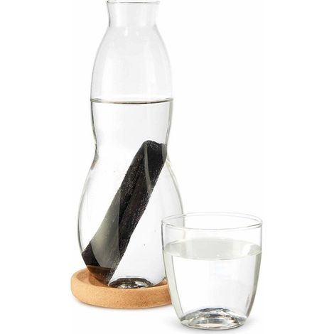 Jarra filtrante Black Blum transparente 800 ml vidrio soplado