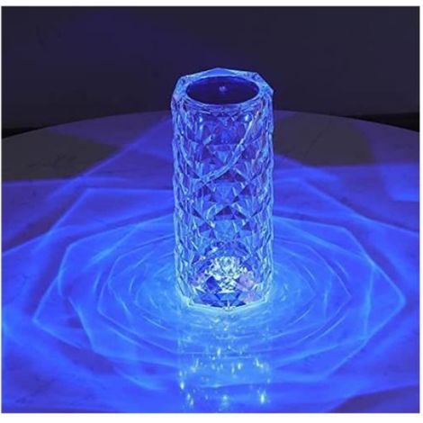 Lampe De Table - Cristal Acrylique - Changement De Couleur LED - Télécommande Incluse - Design Contemporain - 1 Pièce (1/4)