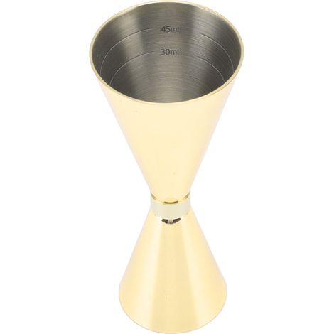 Edelstahl-Jigger 30-60 mm, eleganter, flexibler Kegel für Cocktails, vergoldet (1/5)