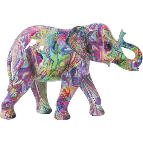 Figurine éléphant en résine décorée de graffitis 29x11x20 cm (1/3)