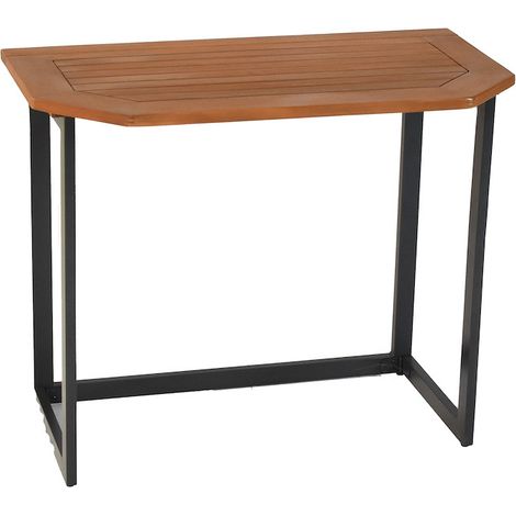 Klappentisch 90 x 50 x 75 cm, Alugestell mit FSC® Akazie