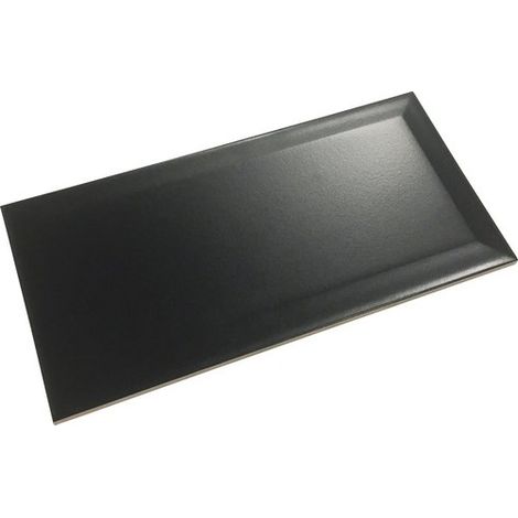 Eiffel Art Construction – Carrelage mur métro noir mat 7,5x15 cm – Pâte blanche plein – Finition mate – Effet rétro élégant pour décoration intérieure