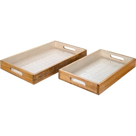 Holztabletts 2 Einheiten für Küche und Esszimmer