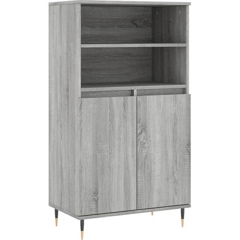 Credenza cassettiera cassettiera mobile contenitore organizer cucina soggiorno soggiorno alto Sonoma 60 x 36 x 110 cm derivati del legno grigio 020035384