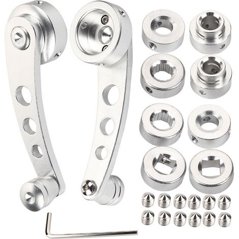 2-piece alloy window crank handle suitable for classic cars (1/5)