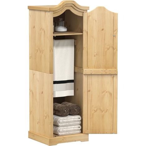 Kleiderschrank Corona 55x52x170 cm Massivholz Kiefer