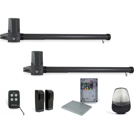 Kit cancello a battente 2 ante proteco completo 230 volt
