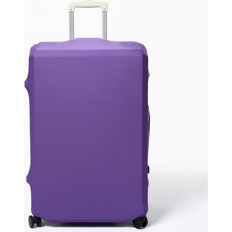Copertura elastica in tessuto tinta unita per valigie,protezione per bagagli,copertura in silicone per valigia,viola (1/5)