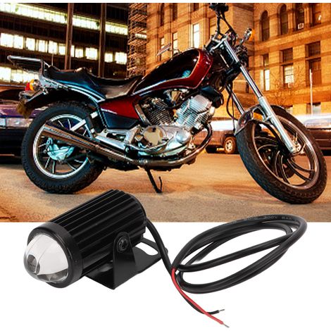Phare LED Stroboscope Moto Mini 10‑60V 20W Étanche IP65 Universel Feux Route Croisement