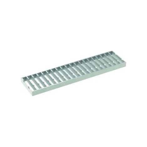 Caniveau type 125, grille à barreaux de 0,375 m, C250, 1.4404, antidérapant