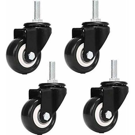 Roulette universelle pour chariot, vis silencieuse, 1,5 pouce, vis de perçage dorée, M8 25 universelle 4 (1/5)