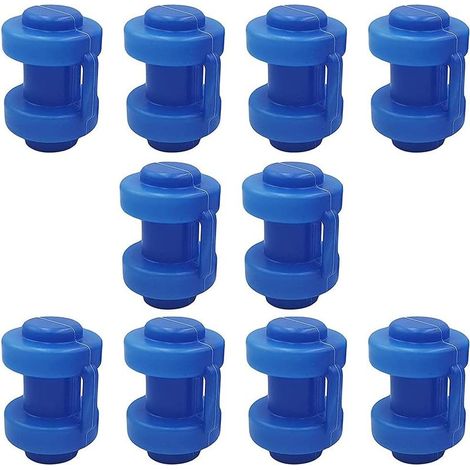 Lot de 10 capuchons de poteau de trampoline, capuchons de poteau de clôture de trampoline durables, capuchon de couverture de trampoline épaissi pour alimentation de trampoline à crochet en filet (ble (1/5)