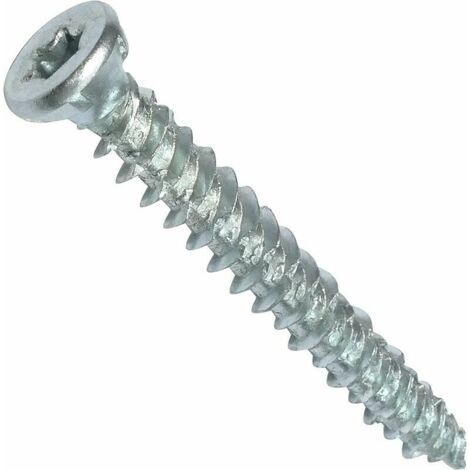Lot de 100 Vis d'ancrage direct pour béton Ø7,5x62mm tête fraisée conique - à empreinte étoile T30 - fixation directe sans cheville (1/4)