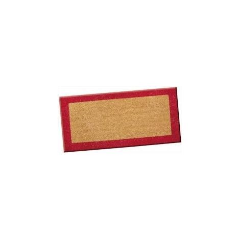 Decormat Tapis Coco écru Bordé Couleurrouge33x60cm - Decormat