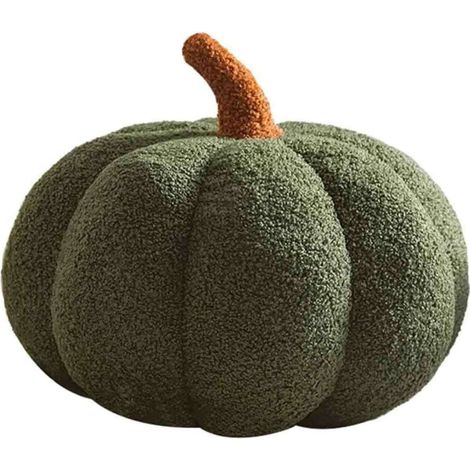 Cuscino decorativo a forma di zucca di Halloween, in morbido velluto, 20 cm (verde) (1/4)