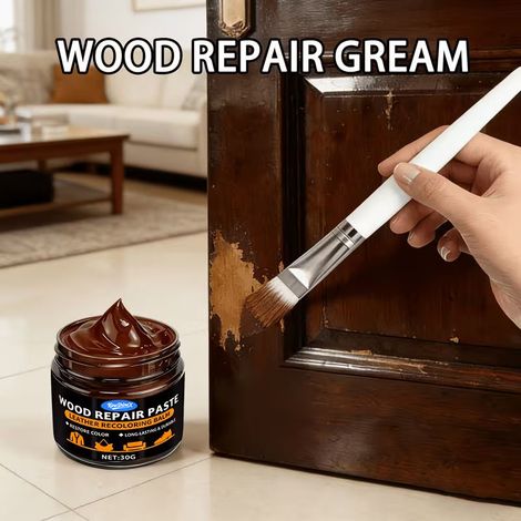 KineShineX Holzreparaturpaste, Möbelrestaurierungspaste, braune Reparaturpaste, geeignet zur Ausbesserung von Kratzern (1/4)