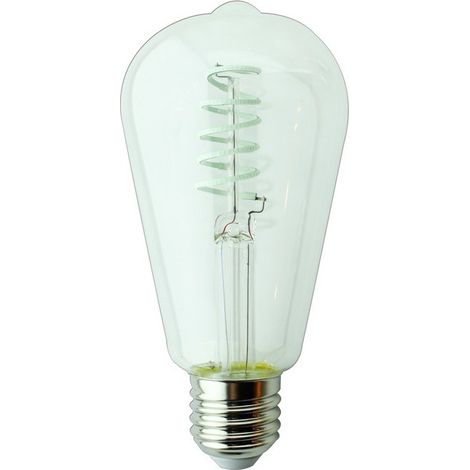 Bombilla LED E27 filamento rizado (4W) Azul (1/2)