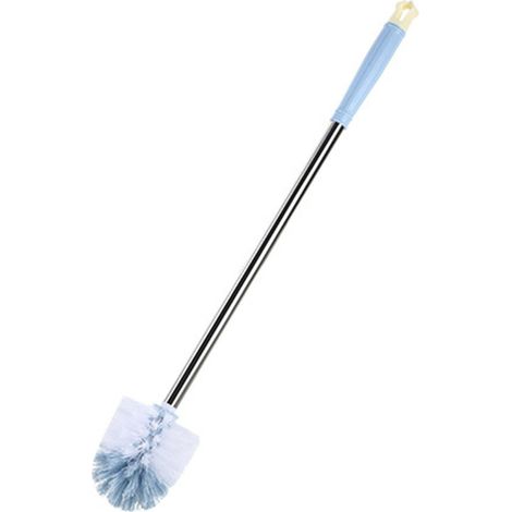 Brosse de nettoyage de toilettes en acier inoxydable à long manche, brosse hygiénique pour cuvette de toilettes, brosse de nettoyage pour salle de bain et usage domestique (1/5)