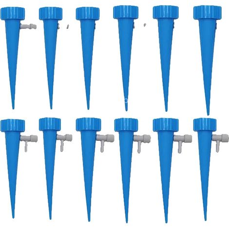 Tropfbewässerungssystem, automatische Bewässerung, einstellbare Durchflussmenge, 12 Stück – Blau (1/2)